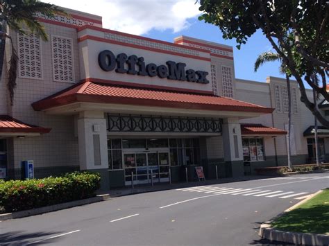 Office max maui - Office Depot is directly at 80 Hana Highway, within the east area of Kahului ( near to Kamehameha Ave/maui Mall ). The store is located fittingly to serve those from the districts of Wailuku, Haiku, Paia, Kihei, Makawao, Lahaina and Pukalani. Hours of business today (Wednesday) are from 8:00 am to 4:00 pm. 